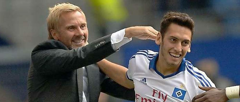 Trainer mit Glücksgriff: Der von Thorsten Fink eingewechselte Hakan Calhanoglu traf doppelt. 