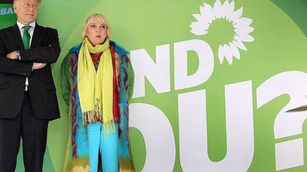Jürgen Trittin und Claudia Roth blicken sorgenvoll in die Zukunft