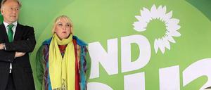 Jürgen Trittin und Claudia Roth blicken sorgenvoll in die Zukunft