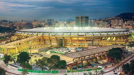 Da wollen auch die Deutschen hin. Am 13. Juli 2014 findet im Maracana-Stadion von Rio de Janeiro das WM-Endspiel statt. Foto: AFP