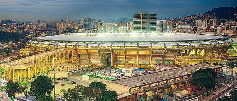 Da wollen auch die Deutschen hin. Am 13. Juli 2014 findet im Maracana-Stadion von Rio de Janeiro das WM-Endspiel statt. Foto: AFP