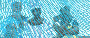 Wer zerreißt den Vorhang? „Die Ideen der Frauen“, ein Gemälde von Katrin Plavcak aus diesem Jahr.