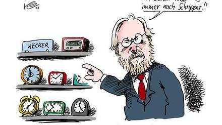 Thierse à la Stuttmann: So karikierte der Zeichner den Politiker in der "Schwabendebatte".