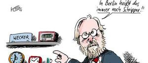 Thierse à la Stuttmann: So karikierte der Zeichner den Politiker in der "Schwabendebatte".