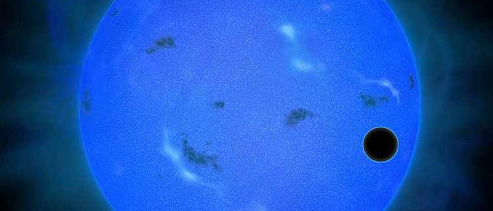 Künstlerische Darstellung der Super-Erde GJ 1214 b