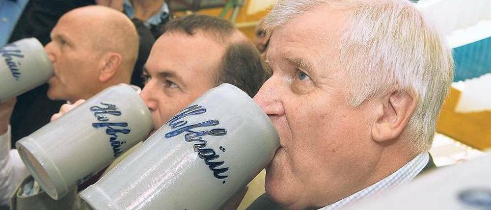  Kann man die Politikerzukunft aus dem Bierschaum lesen? Horst Seehofer muss nach der Wahl, so seine CSU weiterregiert, einige Personalentscheidungen treffen. 