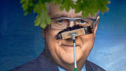Ganz plakativ: Rainer Brüderle, Spitzenkandidat der FDP für die Bundestagswahl am 22. September. 