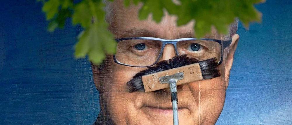 Ganz plakativ: Rainer Brüderle, Spitzenkandidat der FDP für die Bundestagswahl am 22. September. 