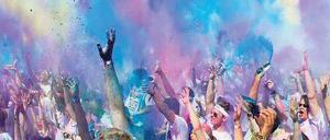 Kunterbunt. Teilnehmer des Festivals „Color Run“ in Hannover. Foto: dpa