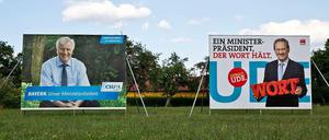 Wahlplakate von Horst Seehofer und Christian Ude