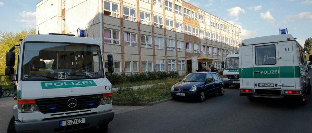 Flüchtlingsheim in Berlin-Hellersdorf.