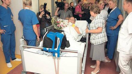 Stolz der Charité. In den Campus-Klinik genannten Neubau zieht am Donnerstag erstmal Wolfgang Maaß ein.