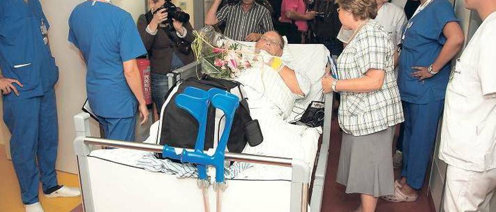 Stolz der Charité. In den Campus-Klinik genannten Neubau zieht am Donnerstag erstmal Wolfgang Maaß ein.