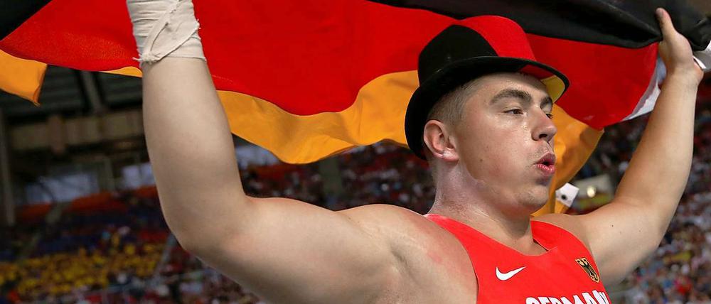 Jung und ganz oben. Kugelstoßer David Storl verteidigte seinen WM-Titel. 
