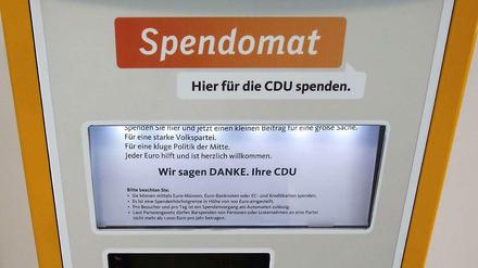 Spendomat im Konrad-Adenauer-Haus
