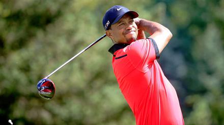 Abschlag zum Sieg. Woods feierte seinen 79. Sieg auf der US-Tour.