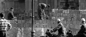 Mauerbau in Berlin 1961.