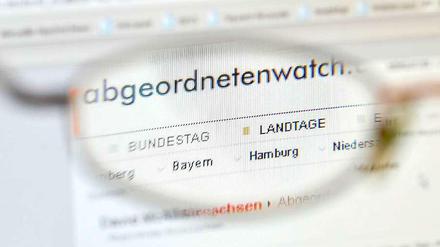 Screenshot Abgeordnetenwatch