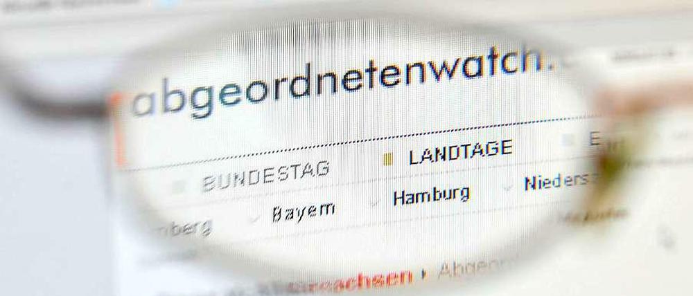 Screenshot Abgeordnetenwatch