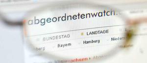 Screenshot Abgeordnetenwatch