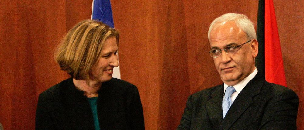 Zipi Livni und Saeb Erekat könnten Geschichte schreiben. 