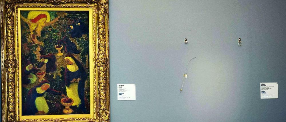 Diese Leerstelle prangte vergangenen Oktober dort, wo einmal von Henri Matisse "Lesende in Weiß und Gelb" hing. Nun ist klar: Das Bild ist vernichtet.