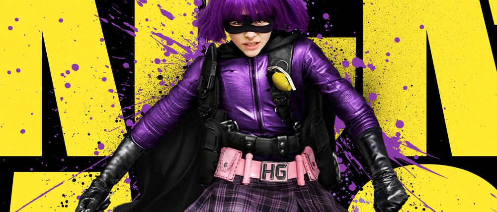 Metzelt Männer: Chloë Grace Moretz als Hit Girl, hier auf einem Werbebild für den neuen Film.