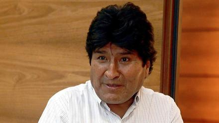 Der bolivianische Präsident Evo Morales am Wiener Flughafen.