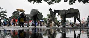 Indien: Der starke Monsunregen verursachte in diesem Jahr weitreichende Überschwemmungen und Erdrutsche. 