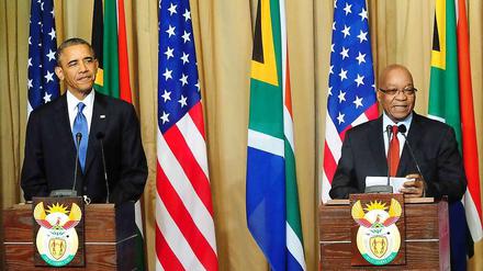 US-Präsident Barack Obama traf am Samstag auf seinen südafrikanischen Amtskollegen Jacob Zuma.