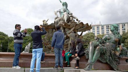 Der Neptunbrunnen in Berlin.