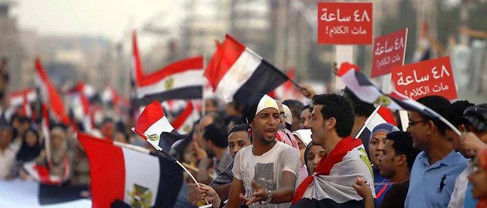 Mursi-Gegner bei einer Demonstration in Kairo.