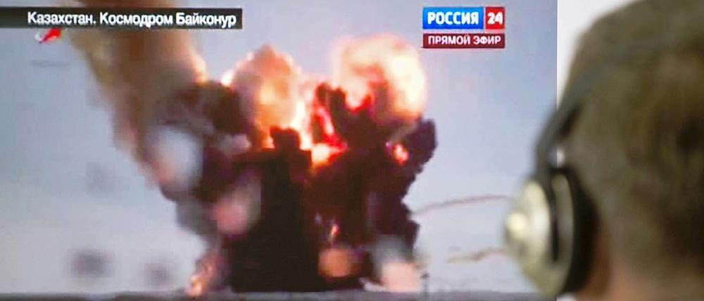 Die Explosion im russischen Fernsehen.