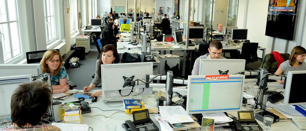 Der Newsroom des Tagesspiegel.