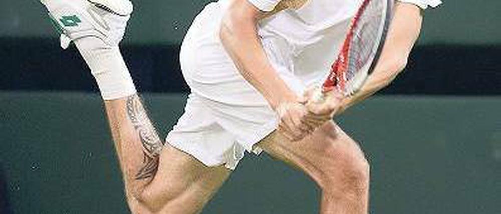 Fehltritt. Rosol ist ausgeschieden. Foto: AFP