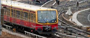 Bei der S-Bahn in Berlin wird gebaut.