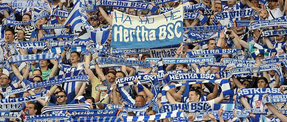 Zurück in der Bundesliga. Herthas Fans freuen sich auf den ersten Spieltag.