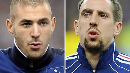 Abwesend. Benzema und Ribéry (rechts) erschienen nicht zur Verhandlung.