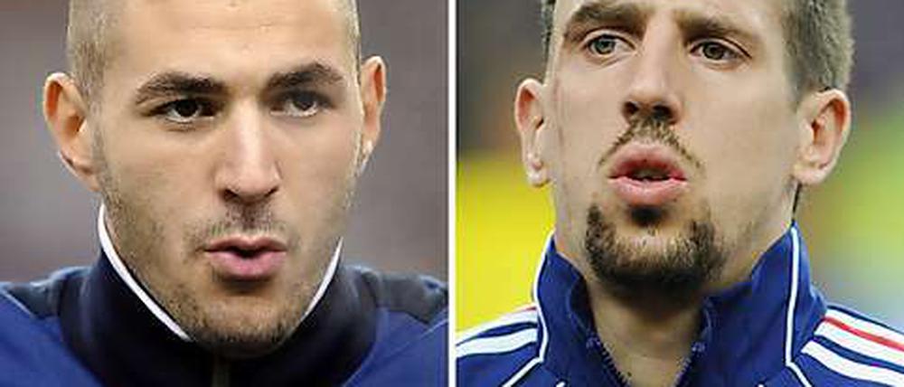 Abwesend. Benzema und Ribéry (rechts) erschienen nicht zur Verhandlung.