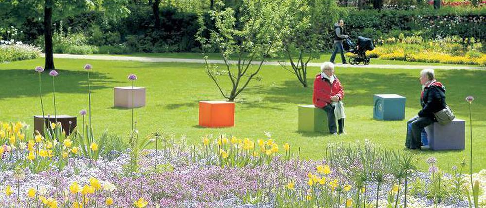 Grüne Wonne. Die Landesgartenschau in Prenzlau wurde zwischen Stadtmauer und Wehranlagen eingerichtet. Sie dauert noch bis zum 6. Oktober.