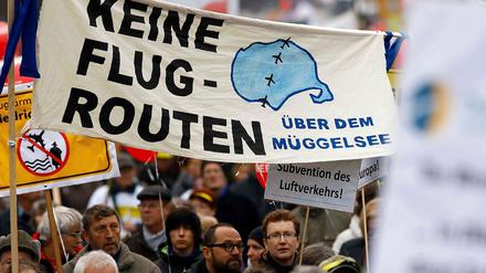 Flugroutengegner in Berlin