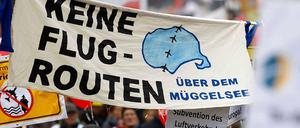 Flugroutengegner in Berlin
