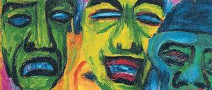 Gezähmter Schrecken. Emil Nolde, „Maskenstillleben II“, 1911, Öl auf Leinwand. 