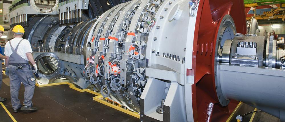 Dreht doch. Fertigung einer Gasrturbine (Modell SGT6-8000) im Siemens Werk Berlin-Moabit.