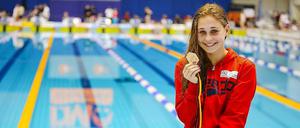 Selina Hocke ist im April Deutsche Meisterin über 50 und 200 Meter Rücken geworden.