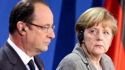 Frankreichs Präsident François Hollande und Bundeskanzlerin Angela Merkel.
