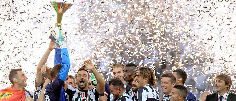 Die üblichen Verdächtigen. Juventus Turin jubelte in Italien.