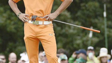 Anders als der gemeine Hobbygolfer kann es sich US-Profi Rickie Fowler erlauben, auch mal Quietsch-Orange zu tragen.