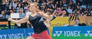 Netzathletin. Die Europameisterin und WM-Dritte Juliane Schenk, hier bei den India Open im April in Neu Delhi, spielt seit 2005 für EBT. 