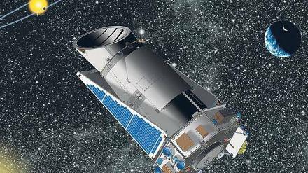 Heile Welt. Die Computergrafik zeigt, wie „Kepler“ ins All blickt. Seit dem Wochenende ist das Teleskop in einer Zwangspause.
